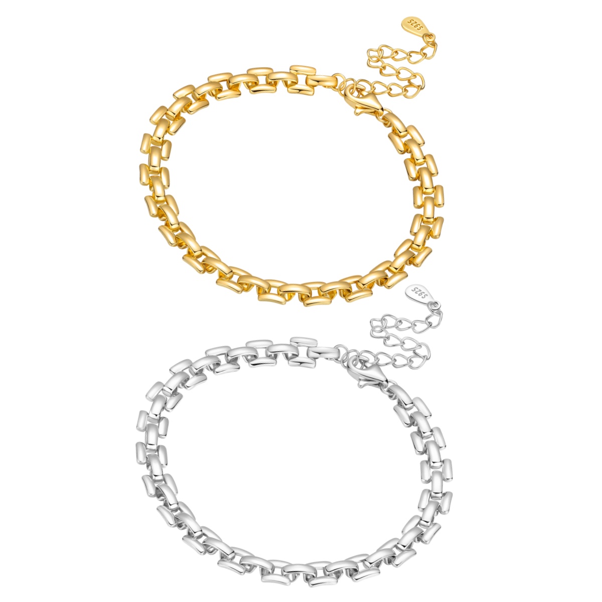 Vintage Jewelry Watches Women - MISEFF S925 Cadena de pulsera de