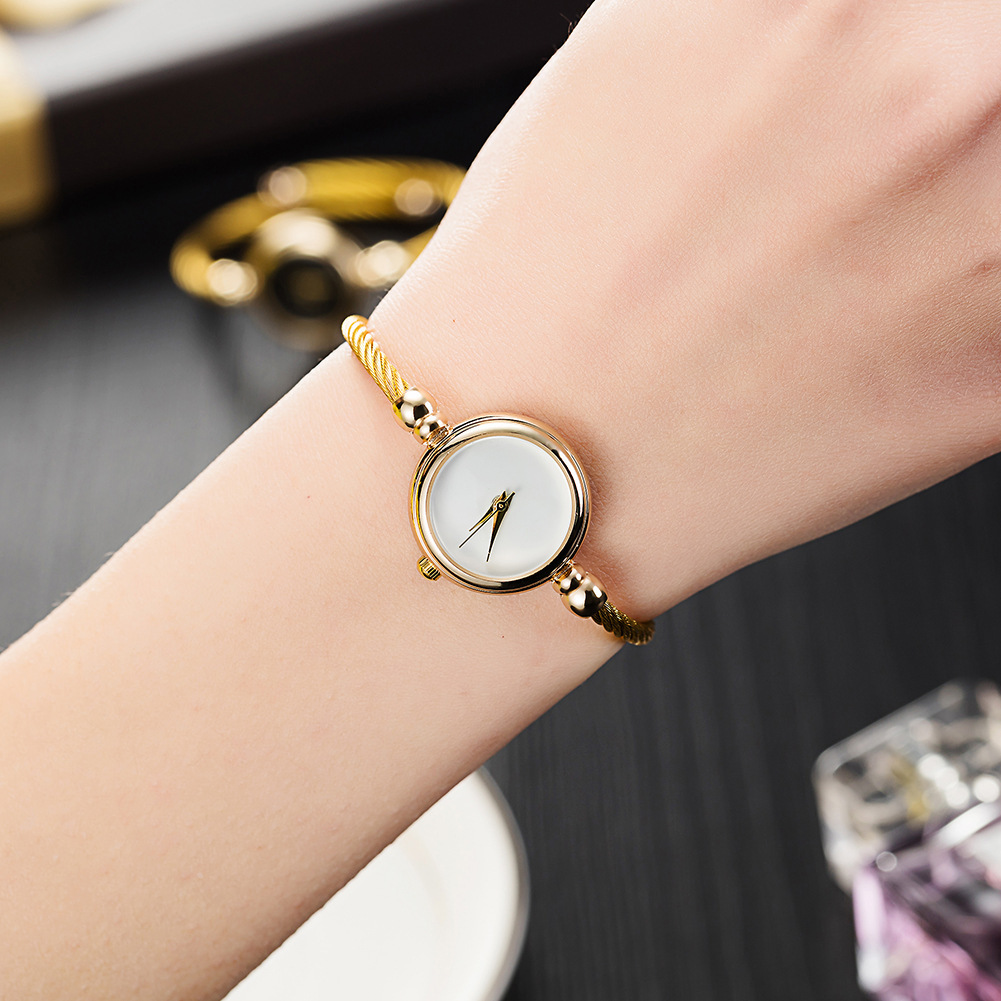 Jewelry Watches For Ladies - Reloj de cuarzo redondo pequeño vintage