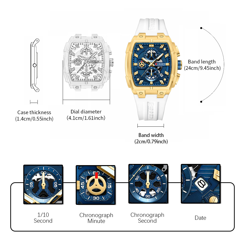 Reloj CURREN de Lujo Vintage p - Jewellery Watch reseña y precio